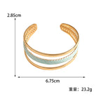 Women Open Bangle with Artistic Relief Design Symbol Fashion