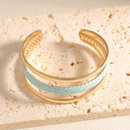 Women Open Bangle with Artistic Relief Design Symbol Fashion