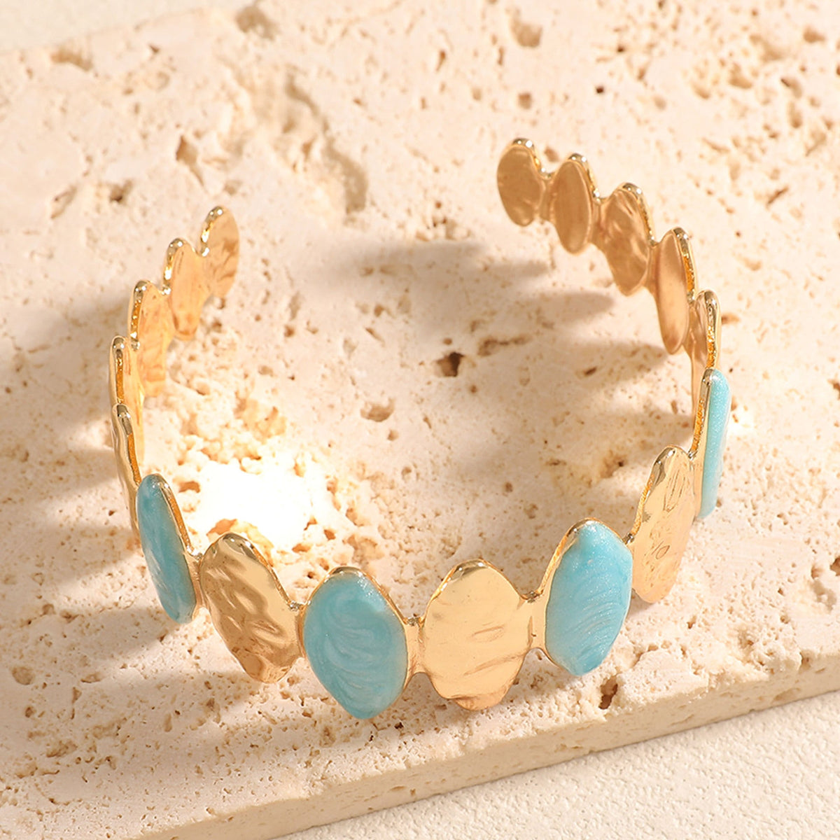 Ladies Open Bangle made of noble metal with elegant motif Symbol Fashion