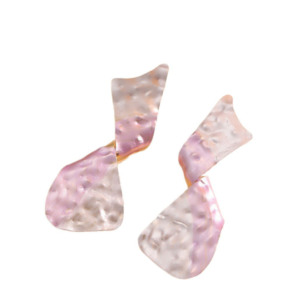 Ladies earrings in modern disc design Symbol Fashion