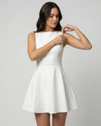 Women's A-line dress with fitted top